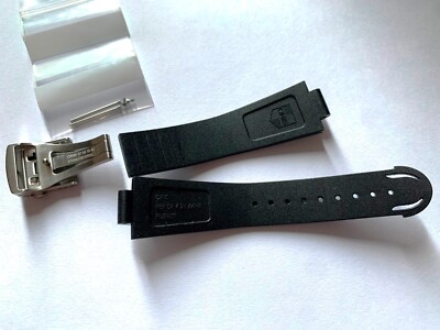 Fibbia Originale Oris PVD Nero – Chiusura Folding Per Cinturino Gomma Aquis – 20mm