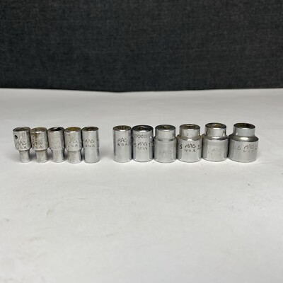 Mac Tools USA 1/4'' Drive Metric 4mm - 14mm Shallow 6-Point 11 Piece Socket Set