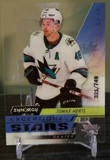 20-21 UD Synergy Hockey Tomas Hertl Exceptional Stars Card #ES-12 Ser #321/749