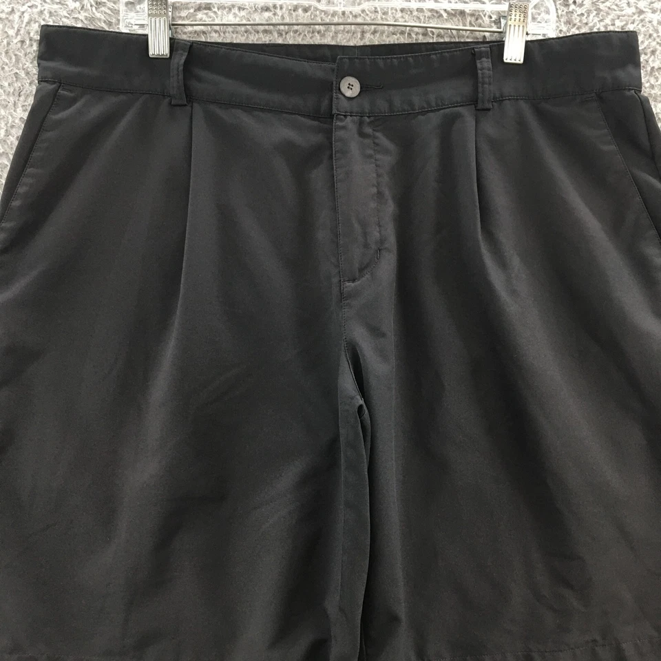 Pantalones Cortos Chinos de Golf Adidas Climalite Para Hombres 38 Negros Plisados Cremallera Mosca Bolsillos con Botones Foto 2 de 4