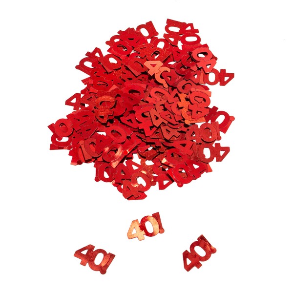 40. Geburtstag JubiläUm Konfetti Rot Tisch Deko Streudeko Ca. 14G-image