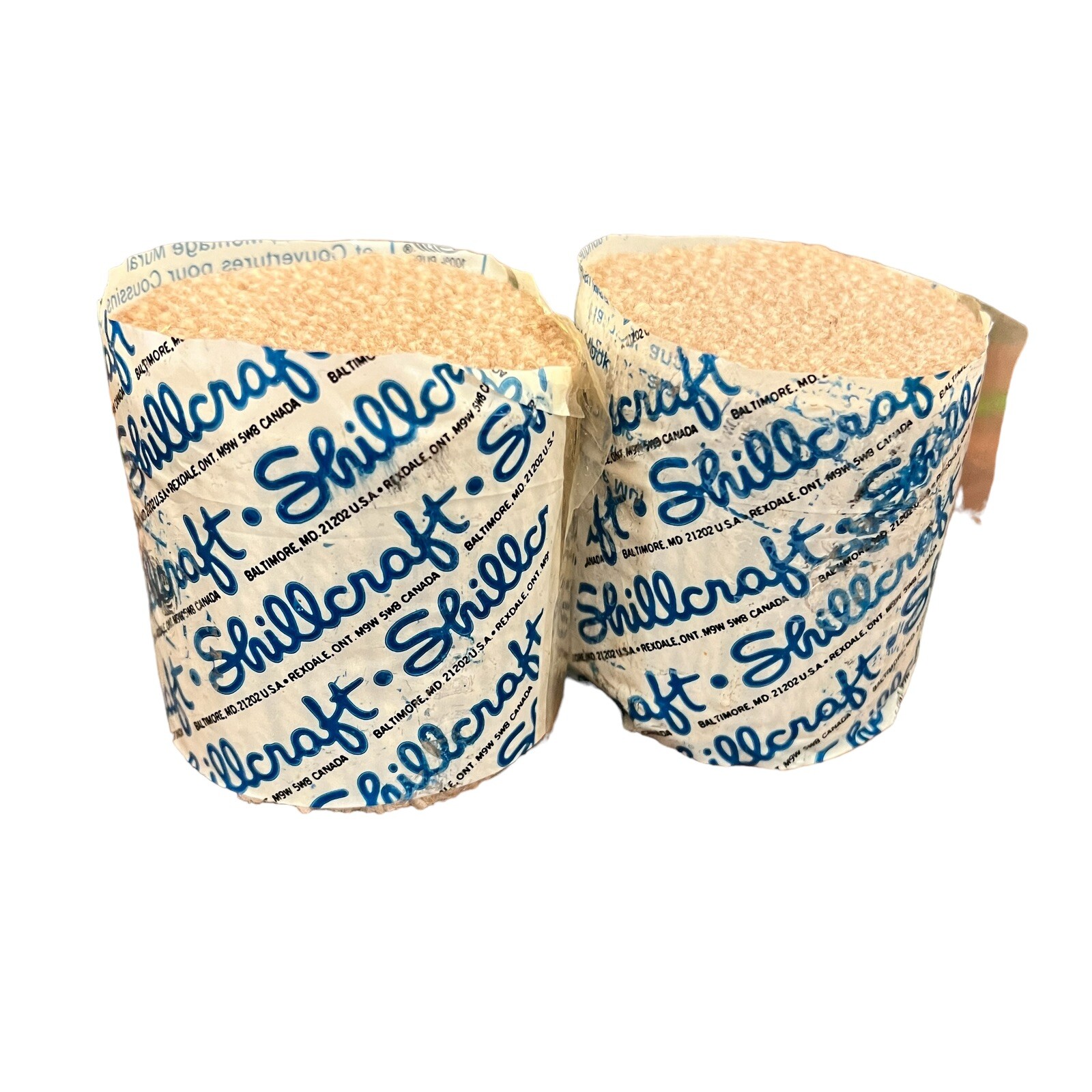 Latch Hook Yarn Shillcraft Color 87 Dye Lot 9187 Tan Ivory Lot of 2