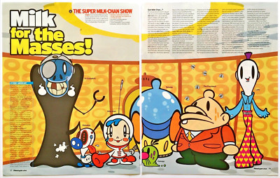 Vintage Print Ad Anime Super Milk Chan Show Original ADV Promo Poster Art
