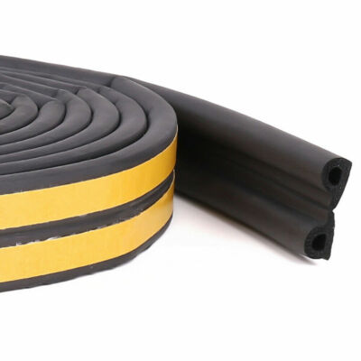 Fenster Zugluftstopperband selbstklebend schwarz Streifen Schallschutz 4,6,8mm 5M Neu