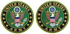 US ARMY EMBROIDERED MILITARY PATCH |2PC  3"X3" inch iron on Sew on