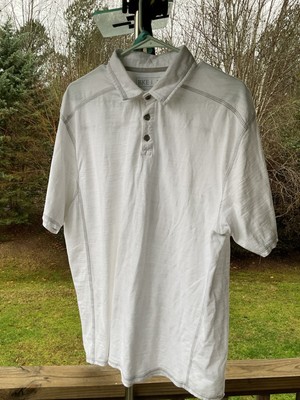 Buckle BKE Men XL White Polo Shirt Short Sleeve Lightweight Golf Preppy