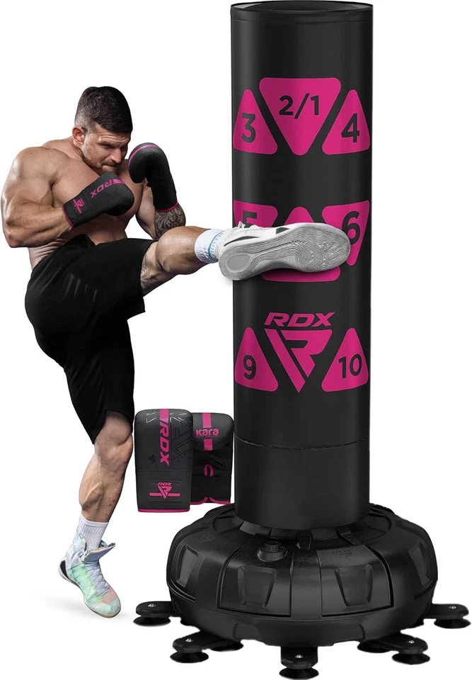 Saco de Boxeo Independiente RDX para Hombres, Mujeres, MMA Saco de Pedestal Pesado con Guantes Foto 4 de 4