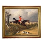 Clearing the Ditch, Framed Oil Painting Print on Canvas in Antiqued Gold Frame