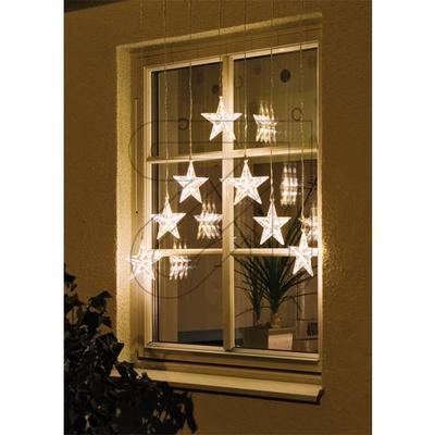 LED Sternenvorhang Außen Außenbereich groß Weihnachtsbeleuchtung 7 Sterne Stern