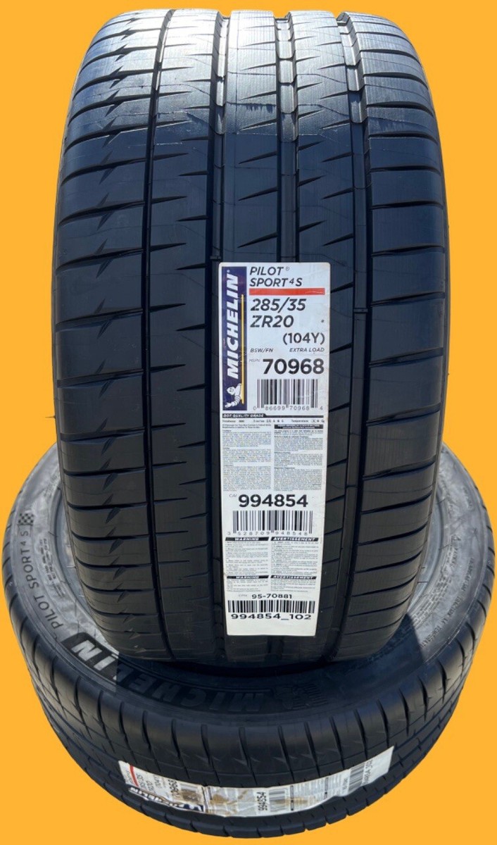 Set of TWO BRAND NEW 285/35ZR20 Michelin Pilot Sport 4S Star