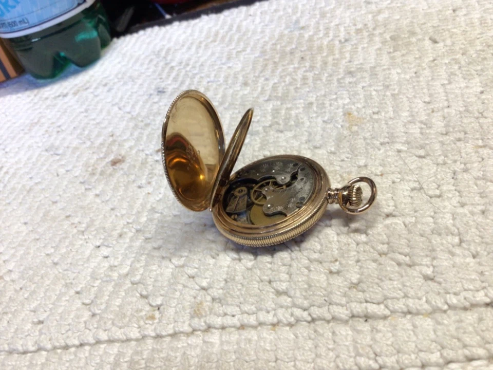 1903 Elgin Model 2 Grade 206 Pocket Watch 6s 7j GF 20 Yr Ornate Hunter Case Runs - Image 3 of 4