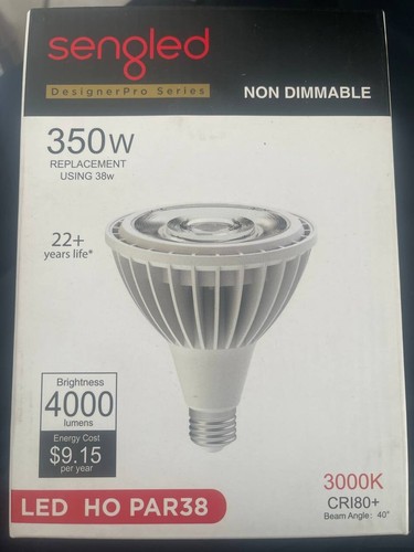 Sengled Non Dimmable LED HO PAR38 38W (350W EQ) 4000 lumen 120VAC 60Hz E26