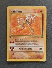 Pokemon PRIMA EDIZIONE Hitmonlee 22/62 Serie Fossil Rara - ITA - GOOD