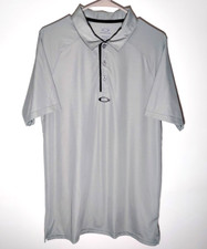 Oakley Hydrolix Polo Shirt  Gray Polyester Active Performance  Mens Medium