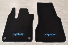 Smart 453 fortwo Fussmatten schwarz Doppelnaht blau "nightsky"  *NEU*