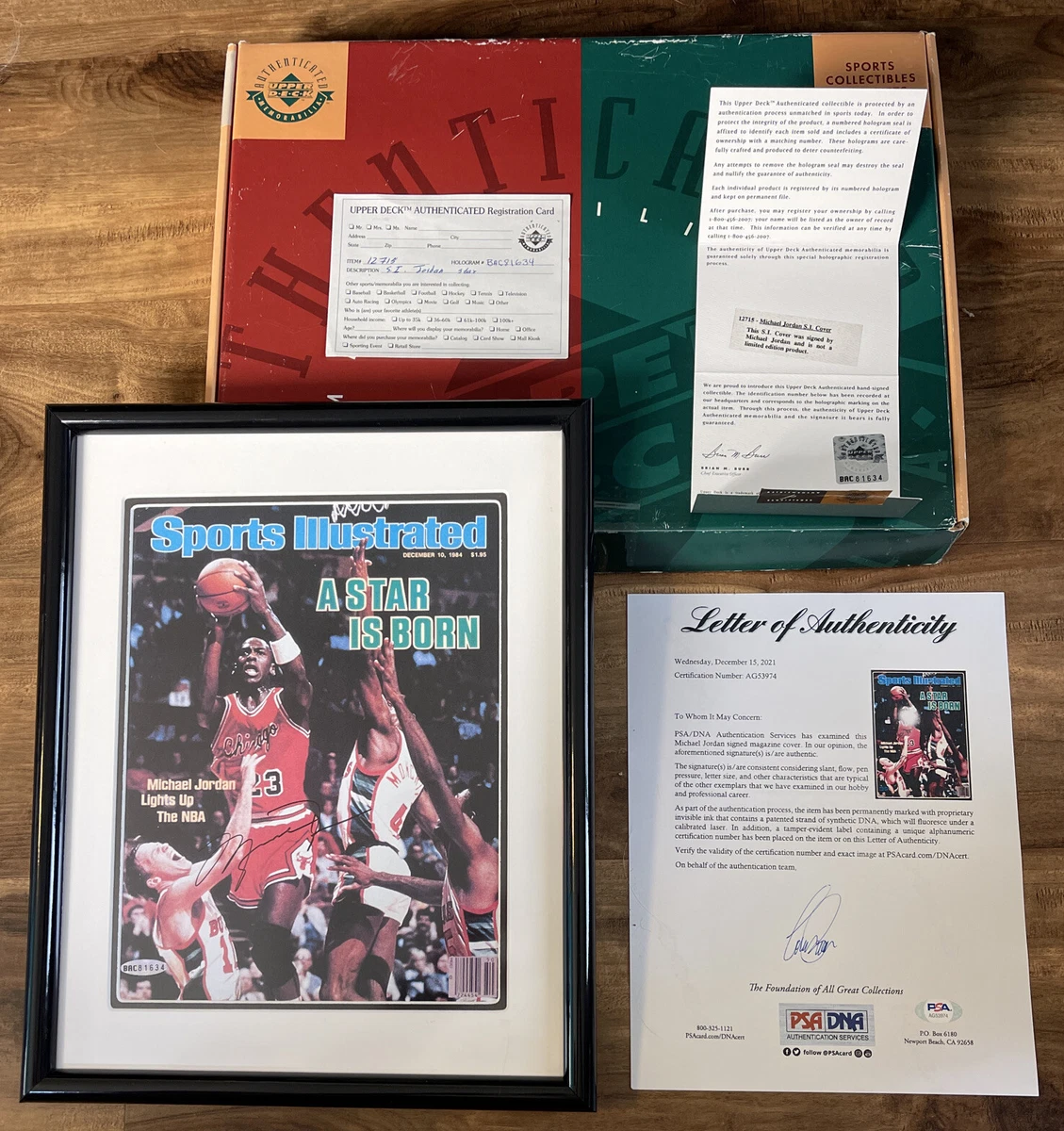 Michael Jordan Signed Sports Illustrated SI Cover A Star Is Born