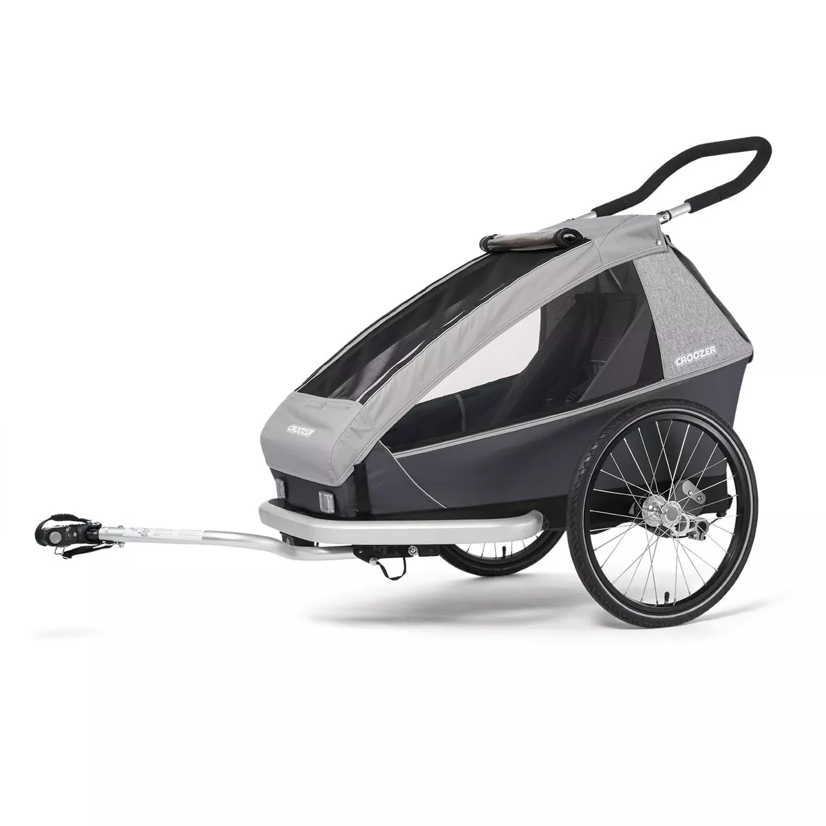 Croozer Kid Keeke 1, Kinderanhänger + Baby-Set, Stone grey