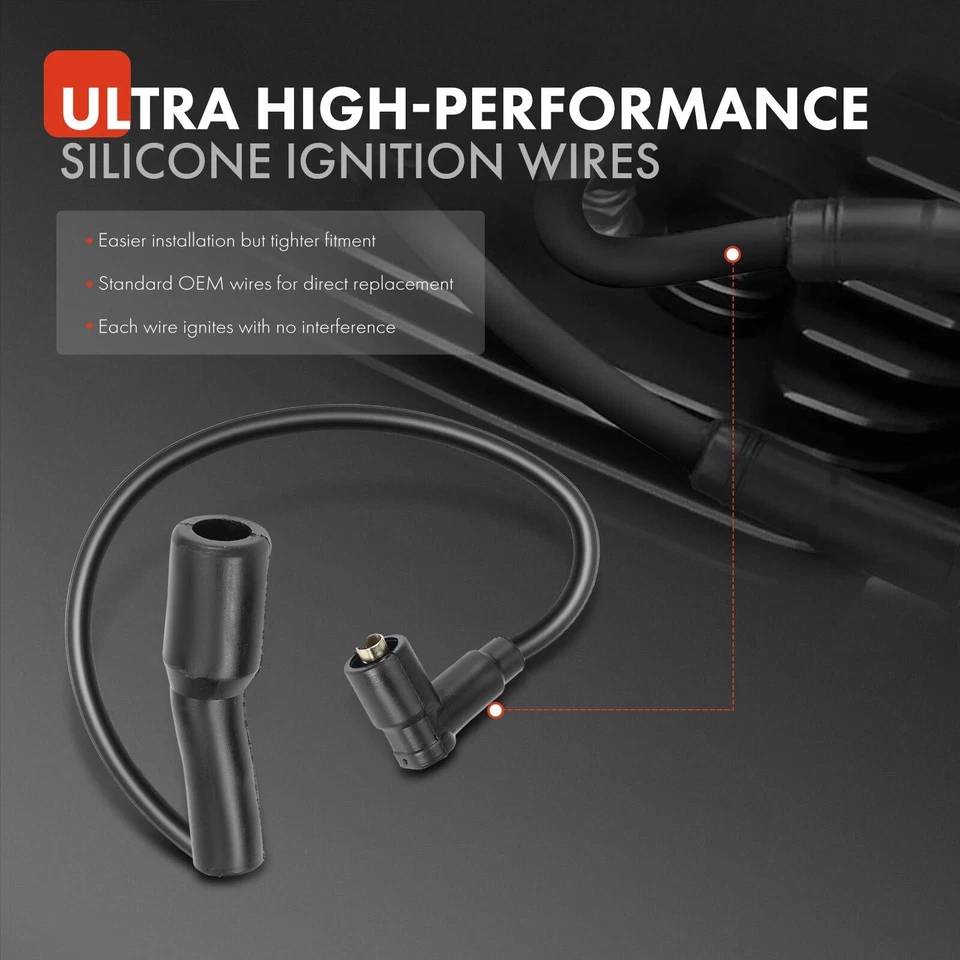 Juegos de 5 cables de bujías para International Harvester M1100 M800 Scout II 7 mm Foto 3 de 4