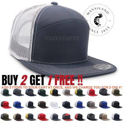 Men Snapback Hat Cotton Mesh Solid Flat Brim Women Baseball Cap Trucker Visor