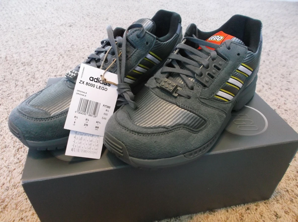 NEW Adidas Originals x END LEGO ZX 8000 Men s Size 9 Ash