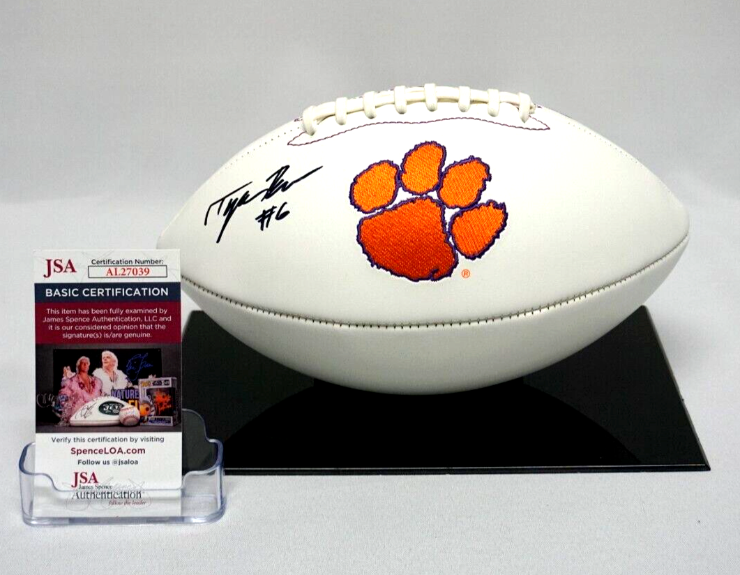 Tyler Brown Autographed Signed Clemson Tigers Football White Panel JSA AL27039 