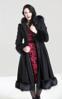 エピヌfeminine fur collar long coat（black） エピヌ feminine fur collar long coat black