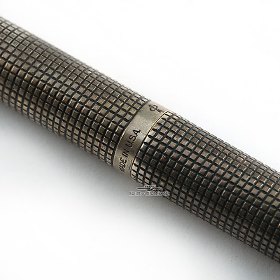 Parker Vintage 75 Flattop Sterling Silver Cisele Fountain Pen c