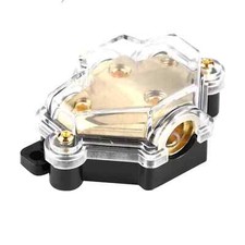3 Way Power/Ground Distribution Block for Car Audio 2/4 Gauge in 4/8 Gauge Out