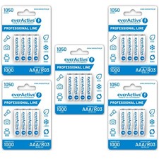 20 x everActive AAA 1050mAh NiMH Rechargeable Batteries PreCharged DECT Phone 1.86 per battery