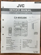 JVC CA-MXS2 BK Stereo  Service Manual *Original*