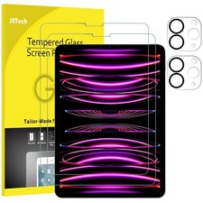 Screen Protector for iPad Pro 11-Inch, 2022/2021/2020 with Camera Lens Protector