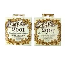 La Bella Guitar Strings 2 Sets Light Tension Silver Plated Wound Classical 2001