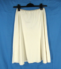 Vintage SHADOWLINE Thin Silky NYLON Lace Trim IVORY A-Line Half Slip Sz M