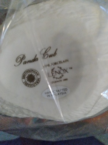 VTG 1990 Smithsonian Lenox Fine Porcelain Panda Bear Cub Figurine NOS - Picture 2 of 9