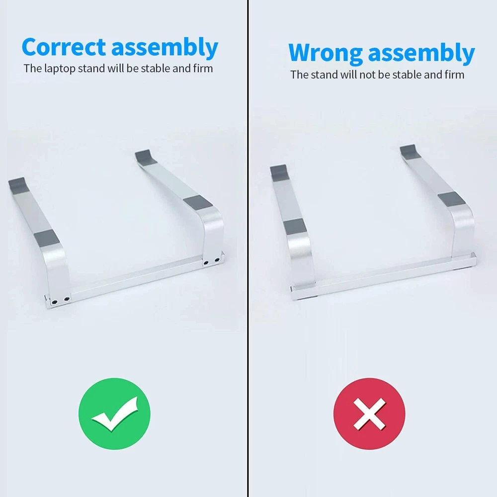 Stable Ergonomic Aluminum Laptop Stand for Desk with Cooling