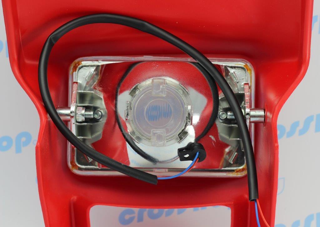 MONDOCROSS Mascherina Porta Faro Polisport MMX - Universale, Bianco, Resistente Alla Polvere - 3
