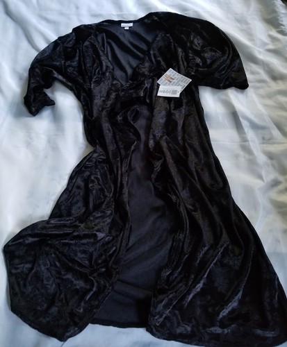 Nuovo con etichette LuLaRoe Medium nero getto FLOREALE IN RILIEVO Shirley kimono BOHO - Foto 9 di 9