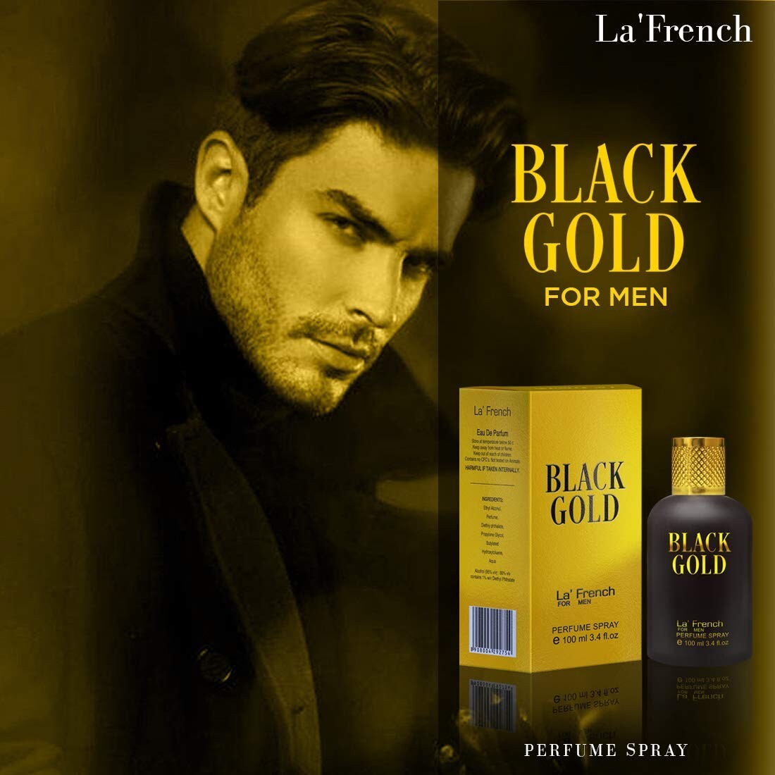 Black Gold Perfume for Men 100ml Eau De Parfum Long Lasting