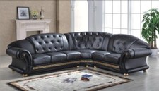 Luxus Chesterfield Oriental Ecksofa Eckcouch SCHWARZ Wohnlandschaft UVP*6.990,-
