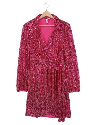 BODYFLIRT BOUTIQUE Pailettenkleid Damen Kleid Gr. DE 36 pink Elegant