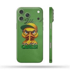Phone Skin/Phone Wrap For iPhone, Samsung, Android Printed Leather Duck Quotes