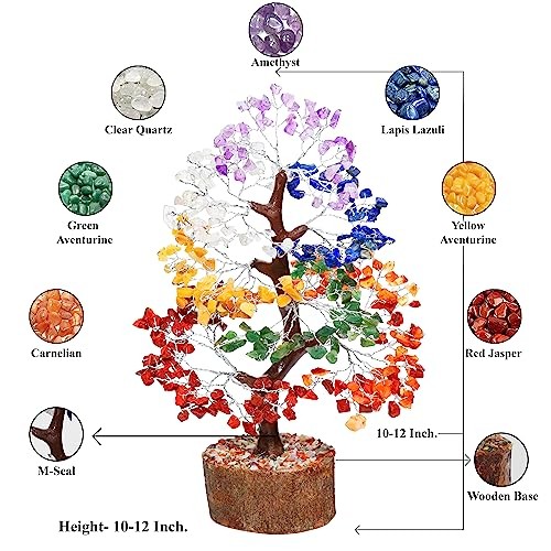 7 Chakra Crystal Tree Birthday Gifts for Women & men Crystal Tree of Life - Picture 4 of 5