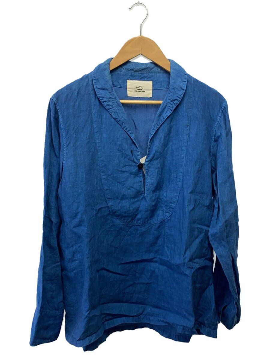 ALTRA OUTIL OTHER UTI CAMICIA MANICA LUNGA 2 LINO blu usata