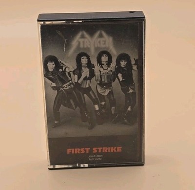 LIMITED EDITION 1987  STRYKEN FIRST STRIKE GLAM HEAVY METAL CASSETTE RARE