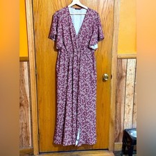 Bloomchic women's sz 16 floral maxi dress
