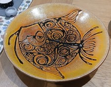 Poole Pottery Aegean Range John Dory Fish design 27cm wide Its Cool !