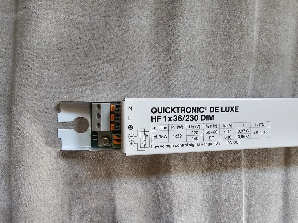 Dimmbares Vorschaltgerät: Osram Quicktronic DE LUXE HF 1x36/230 DIM - Bild 2 von 3