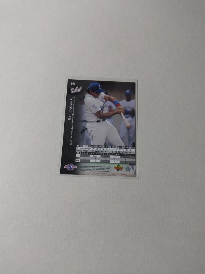 1995 Upper Deck Minor League Top Prospect - Sal Fasano #145 (RC) - Image 2 of 2