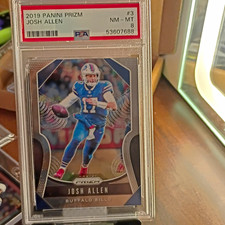 🔥🔥🏈2019 Panini Prizm Josh Allen #3 PSA 8 Graded  Buffalo Bills NFL