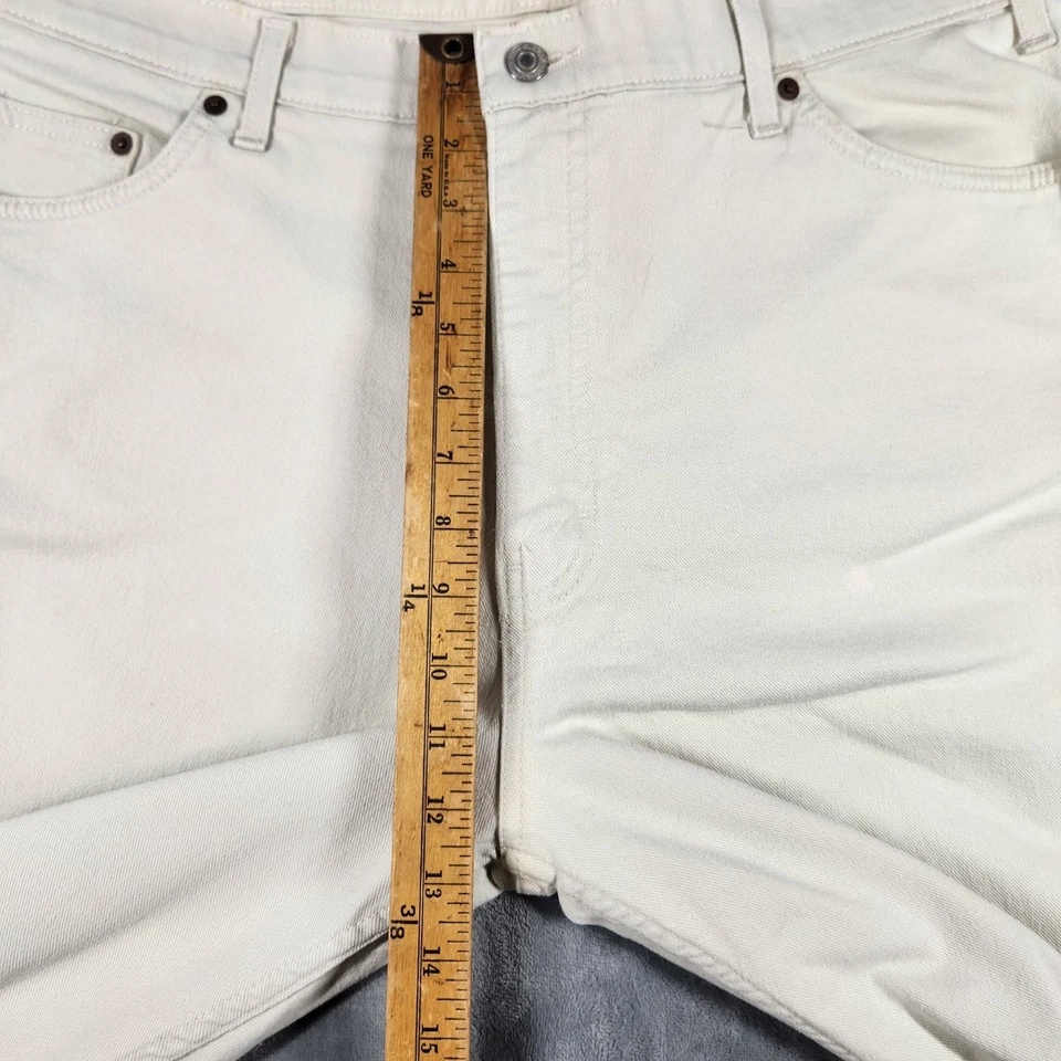 VINTAGE Marks Spencer Jeans Men's 38x27 Tag 40x31 Ivory Straight Leg Made in UK - Image 4 of 4